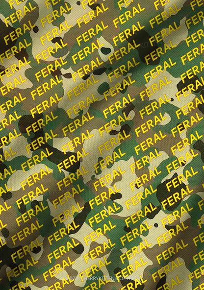 Wild Camouflage Feral Y2K Print Long Sleeve Pajama Set Cherrykitten