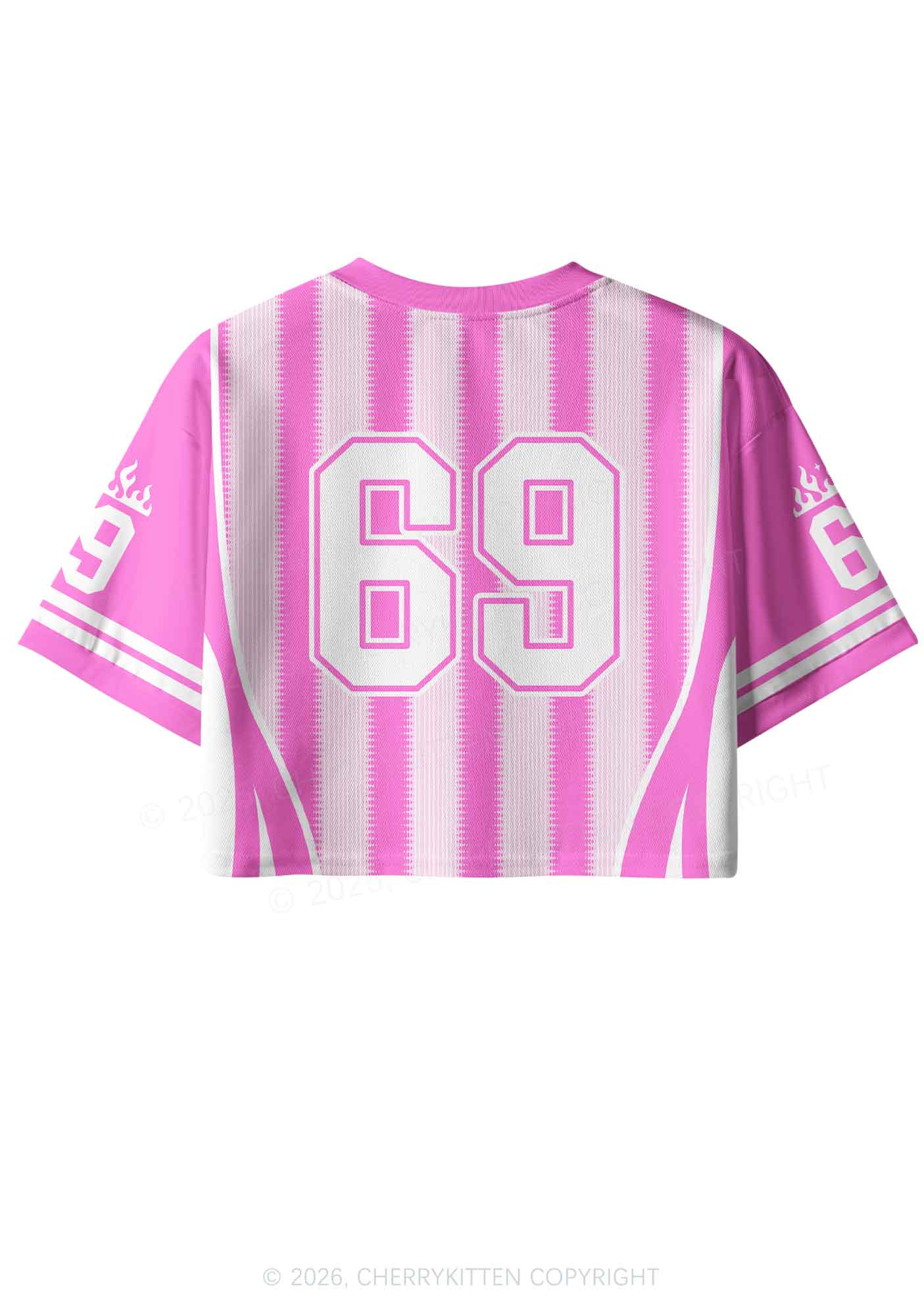 Rainbow K Pony Y2K Crop Sport Jersey Shirts Cherrykitten