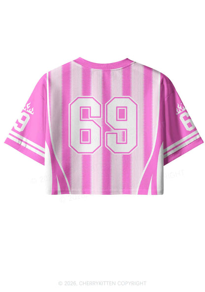 Rainbow K Pony Y2K Crop Sport Jersey Shirts Cherrykitten