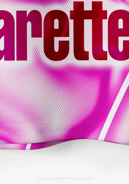 Mommy Needs A Cigarette Y2K Crop Sport Jersey Shirts Cherrykitten