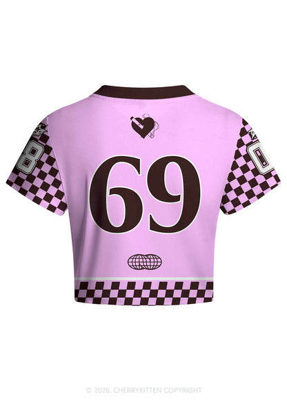 Smoking Rats Y2K Crop Football Jersey Shirts Cherrykitten