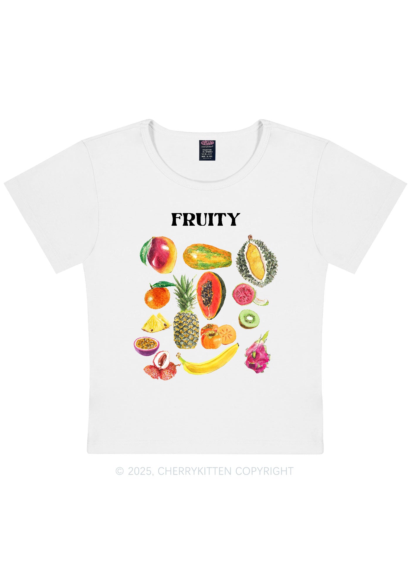 Fruity Y2K Baby Tee Cherrykitten