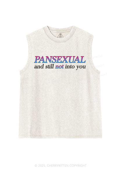Pansexual Still Not Into You Pride Y2K Washed Muscle Tank Cherrykitten