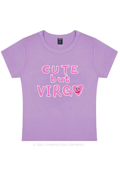 Curvy Custom Zodiac Cute But  Y2K Baby Tee Cherrykitten