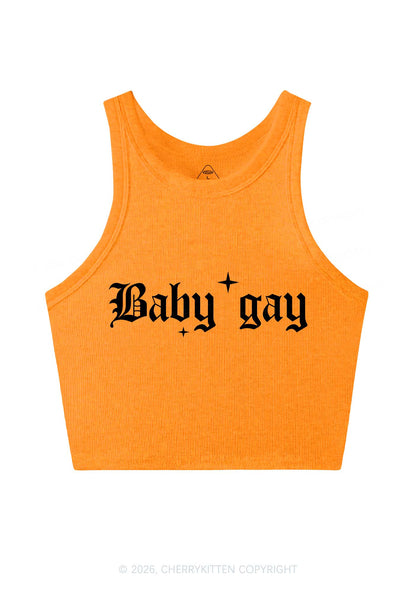 Baby Gay Pride Y2K Crop Tank Top Cherrykitten