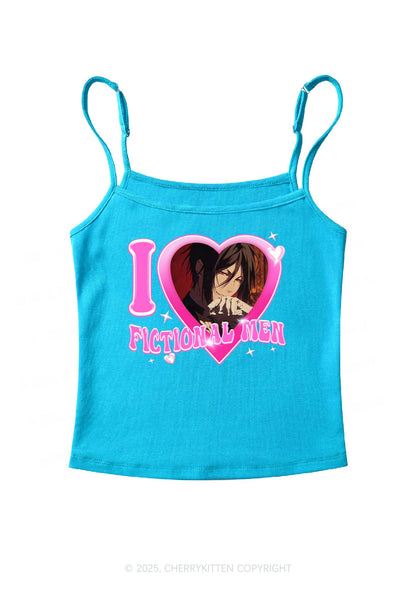 Custom I Love Fictional Men Y2K Spaghetti Strap Cami Cherrykitten