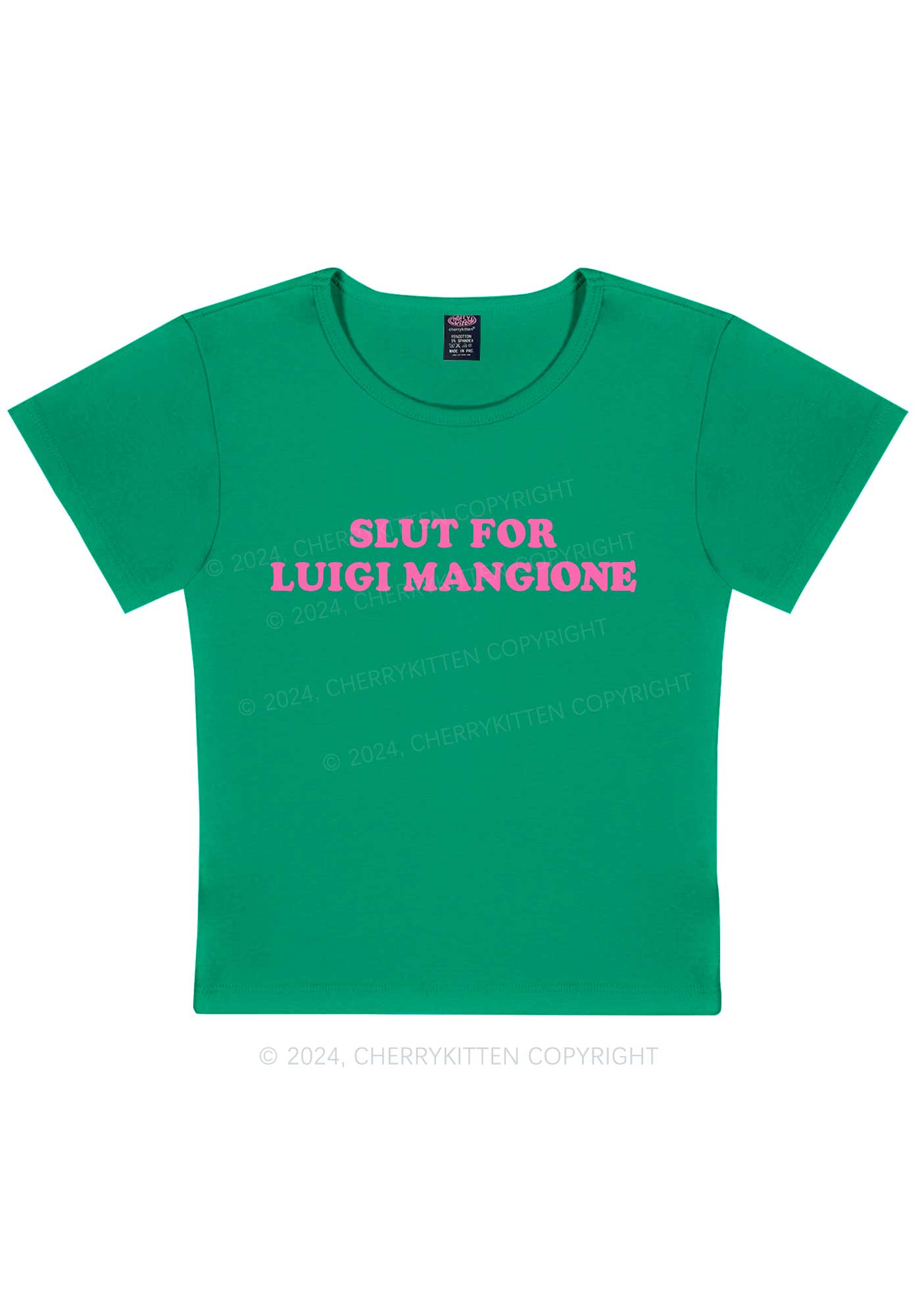 Slxt For Luigi Y2K Baby Tee Cherrykitten