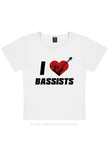 I Love Bassists Y2K Baby Tee Cherrykitten