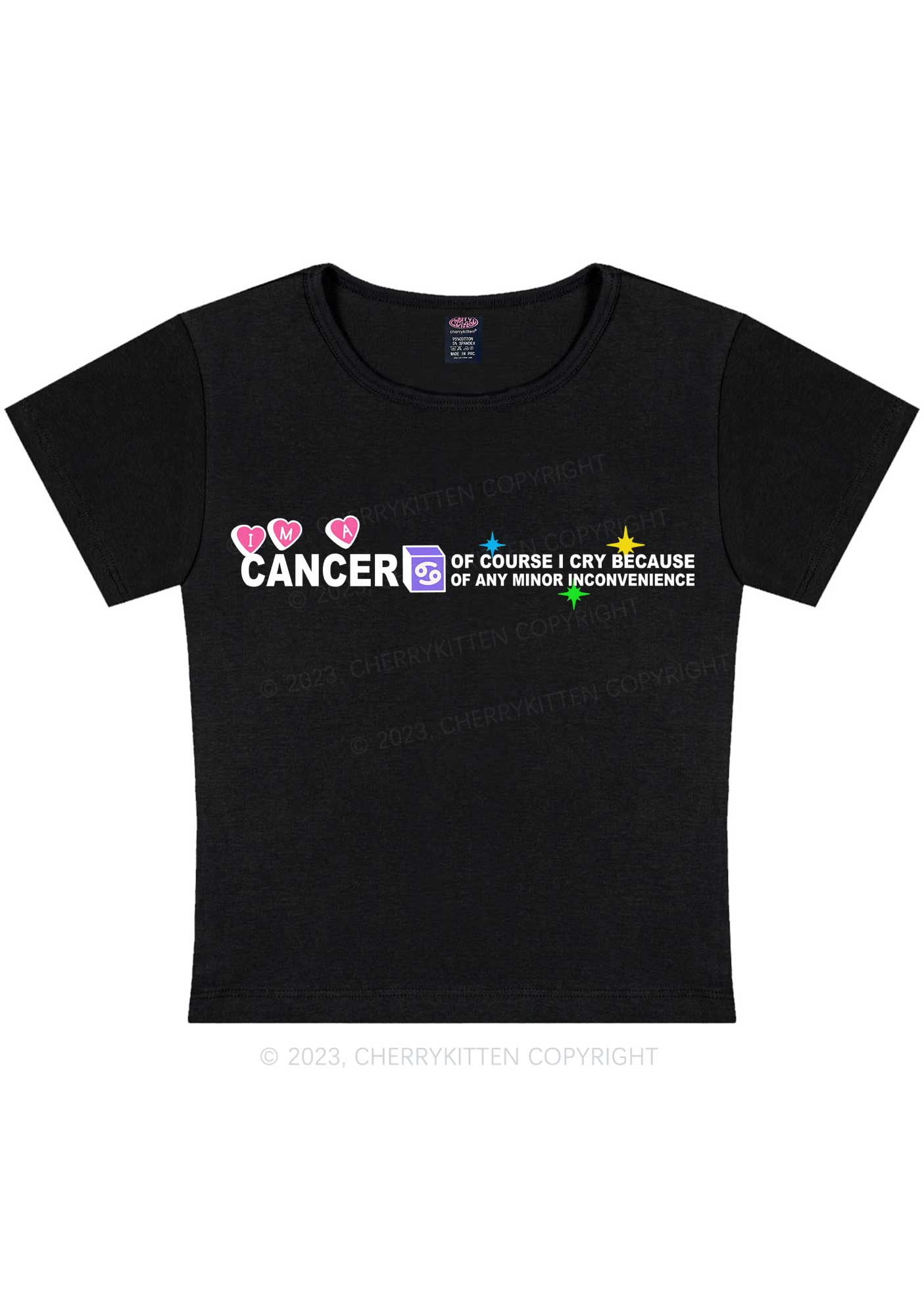 I'm A Cancer Y2K Baby Tee Cherrykitten