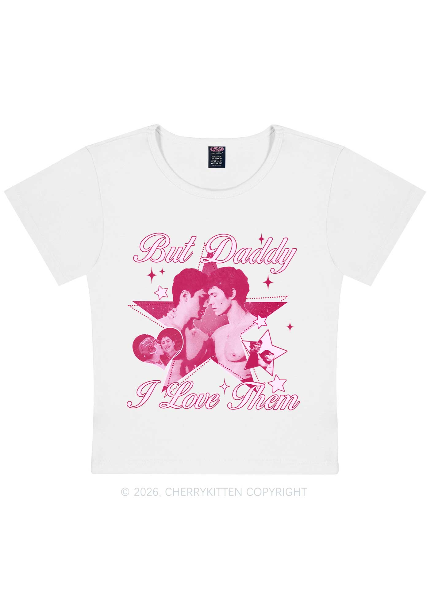 But Daddy I Love Them Star HR Y2K Baby Tee Cherrykitten