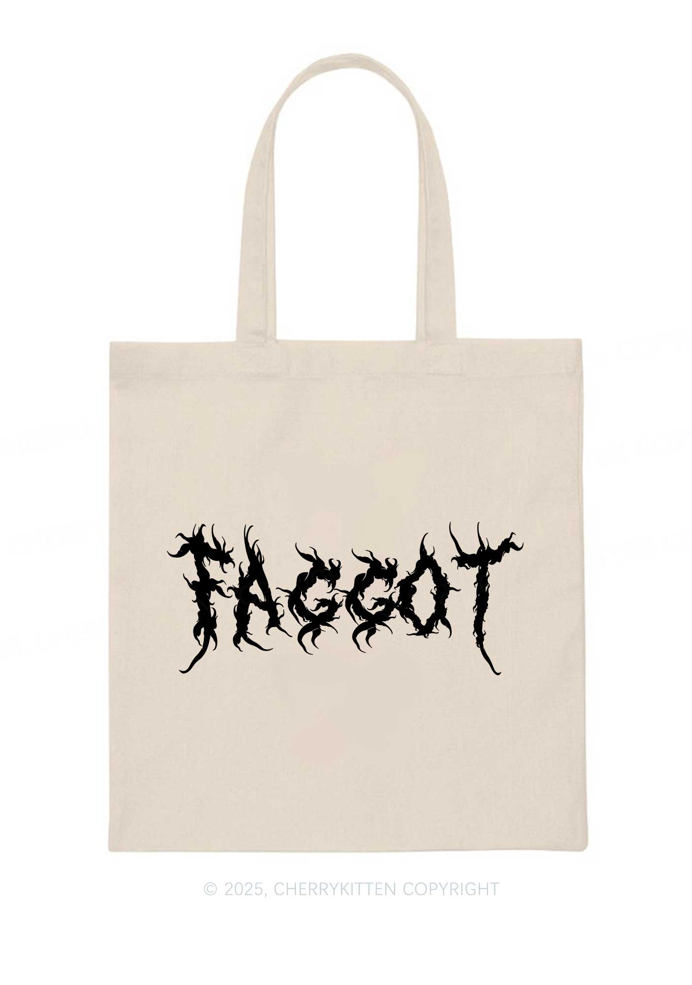 Punk Faggot Pride Y2K Canvas Tote Bag Cherrykitten