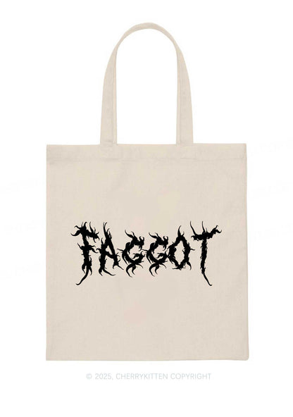 Punk Faggot Pride Y2K Canvas Tote Bag Cherrykitten