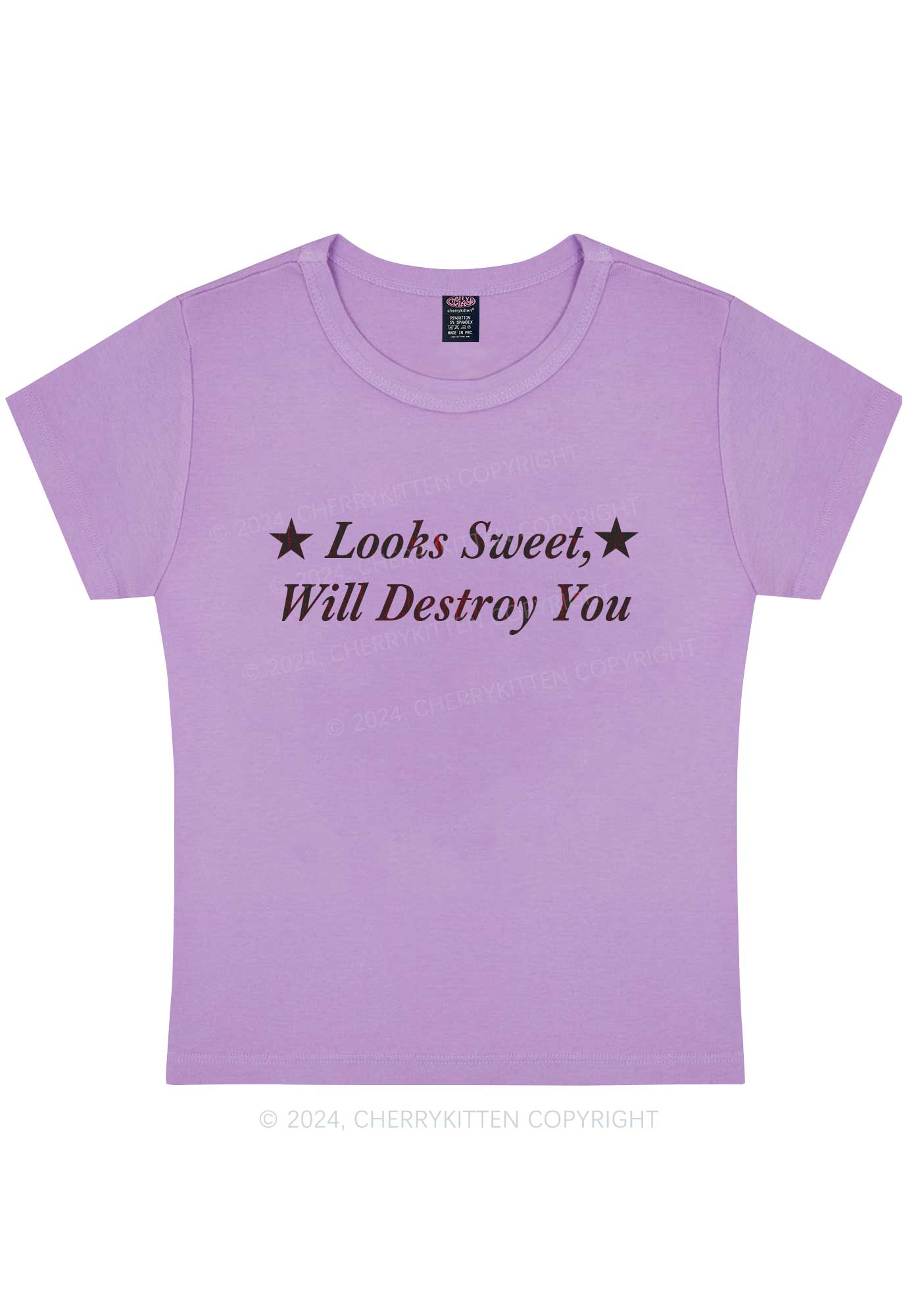 Sweet Destroy You Y2K Baby Tee Cherrykitten