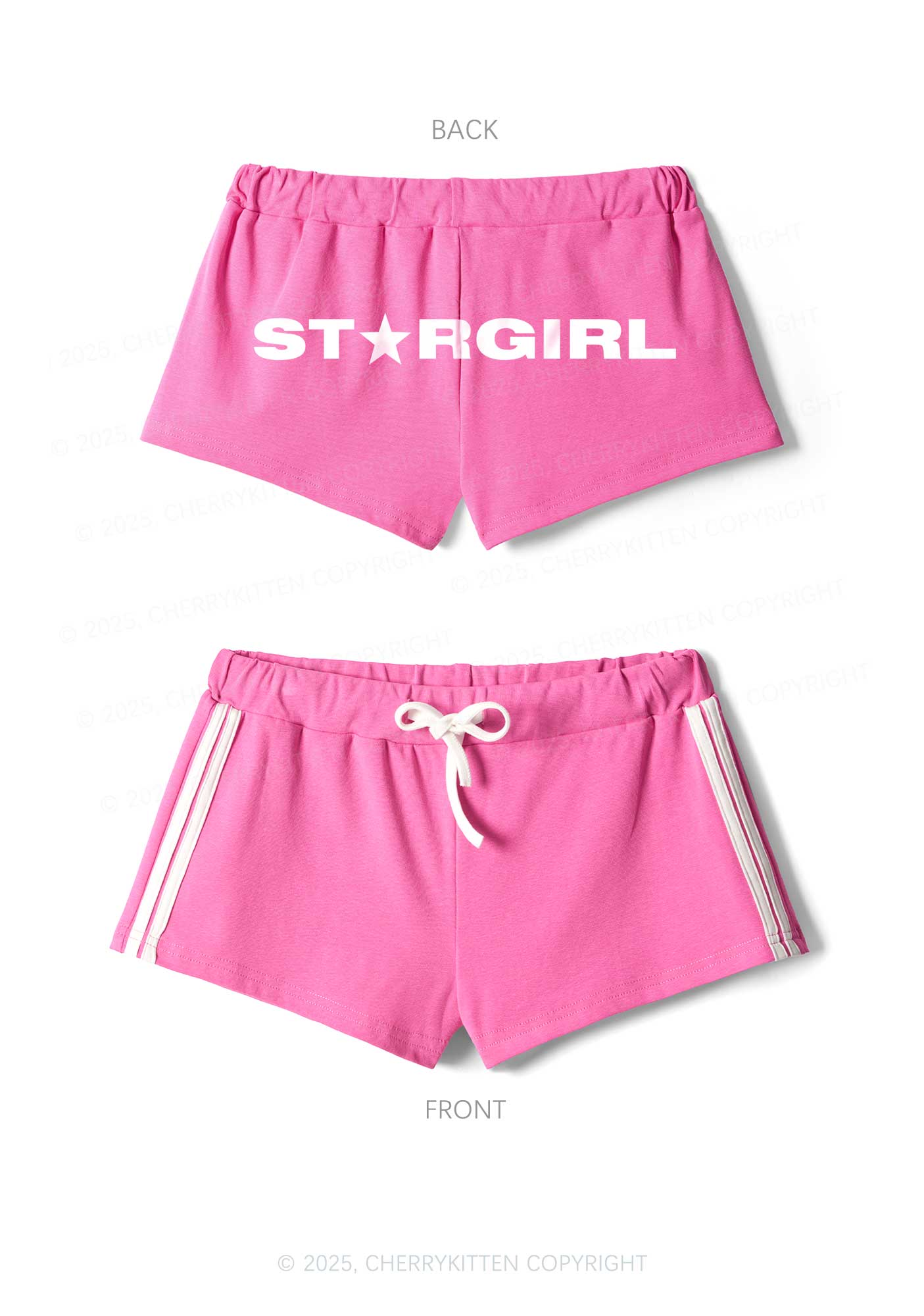 Red Stargirl Y2K Drawstring Mini Shorts Cherrykitten