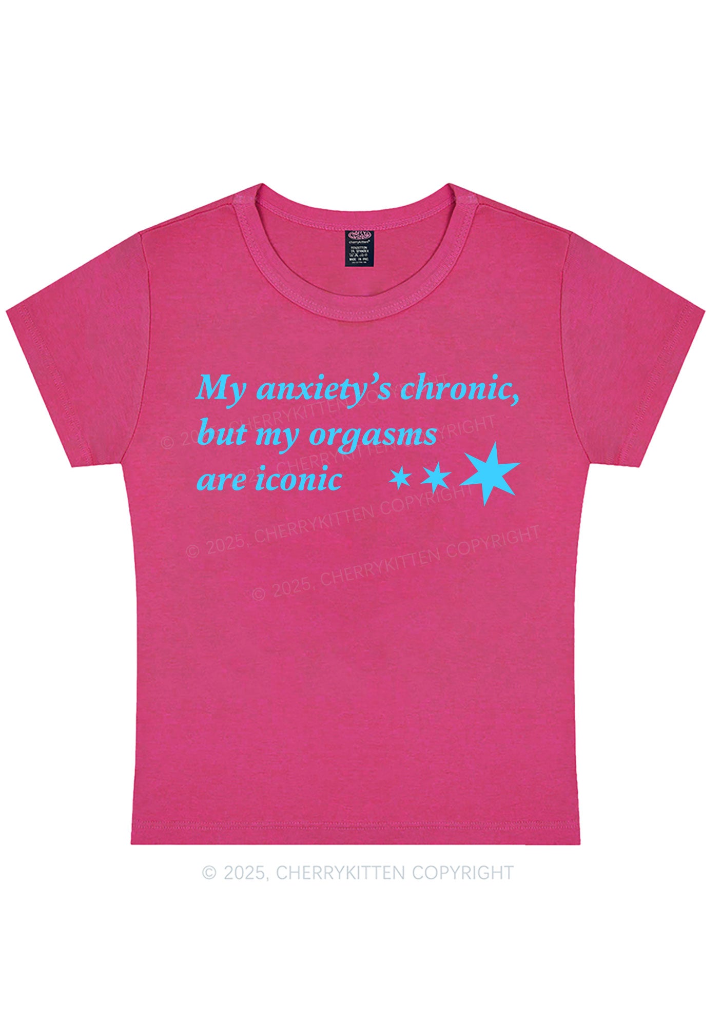 Anxiety Chronic Y2K Baby Tee Cherrykitten