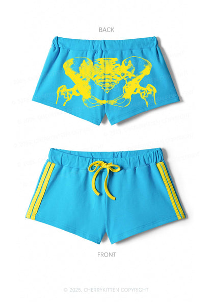 Pelvic Anatomy Y2K Drawstring Mini Shorts Cherrykitten