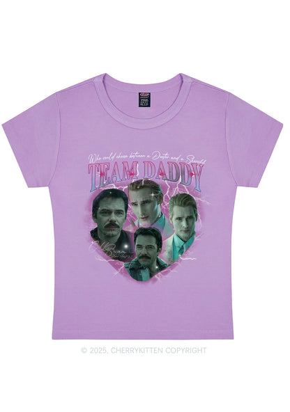 Team Daddy Y2K Baby Tee Cherrykitten