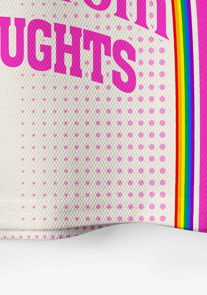 Hot Pink Dots Suffer From Gay Thoughts Pride Y2K Crop Sport Jersey Shirts Cherrykitten