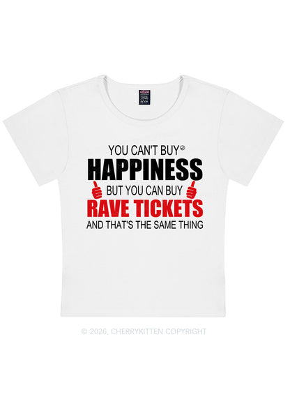 Happiness Rave Tickets Y2K Baby Tee Cherrykitten