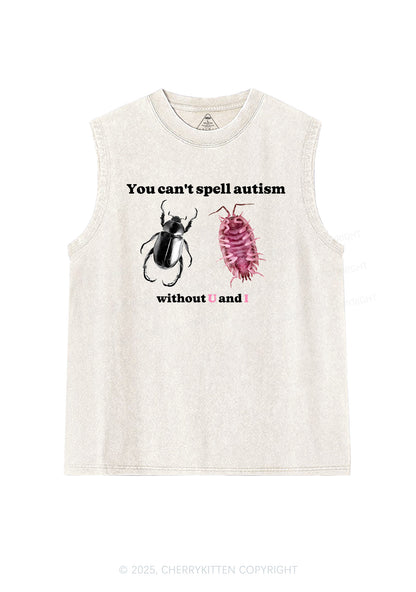 Autism Insect Y2K Washed Muscle Tank Cherrykitten
