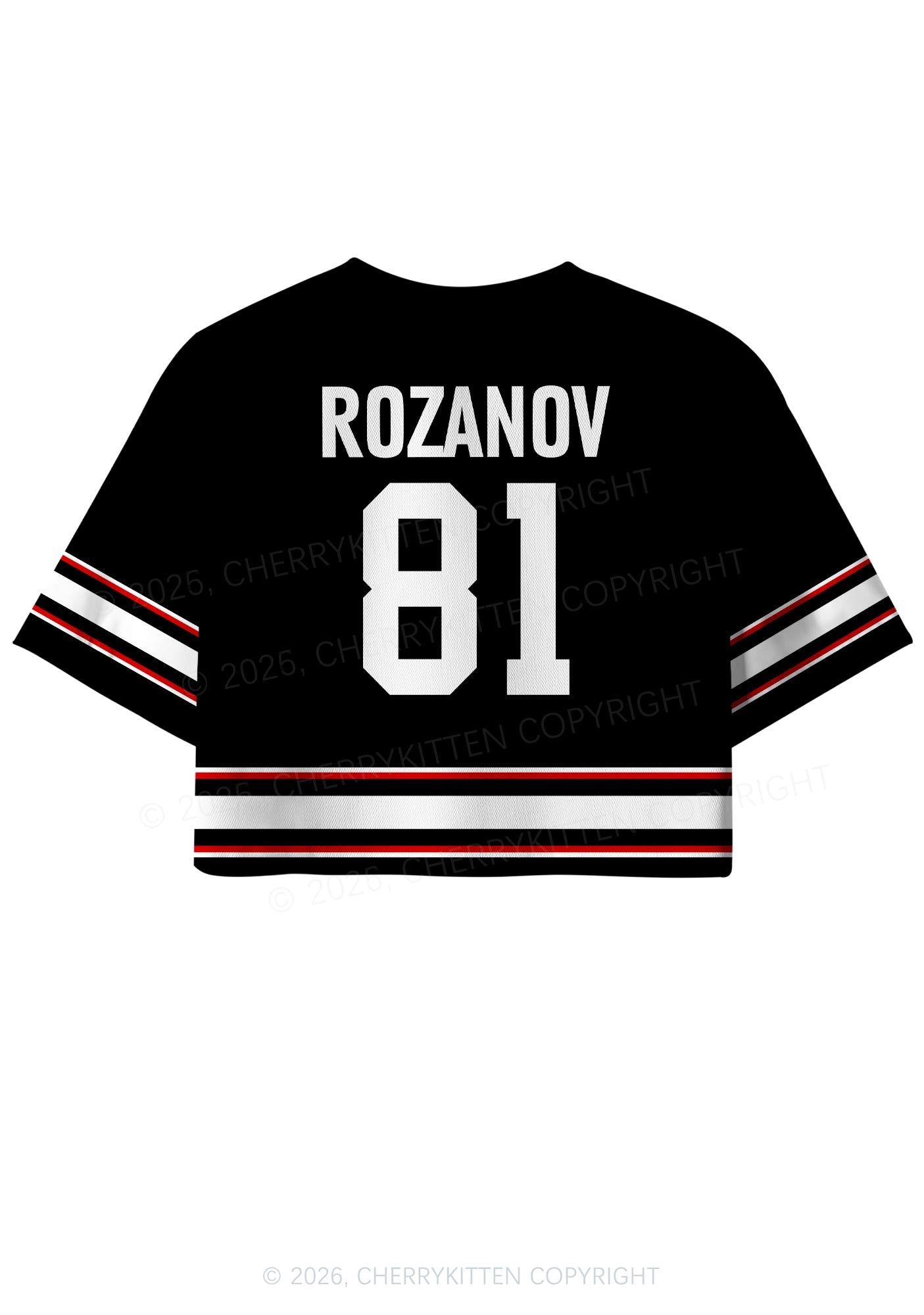 Black Hockey Boys Kissing HR Y2K Crop Sport Jersey Shirts Cherrykitten