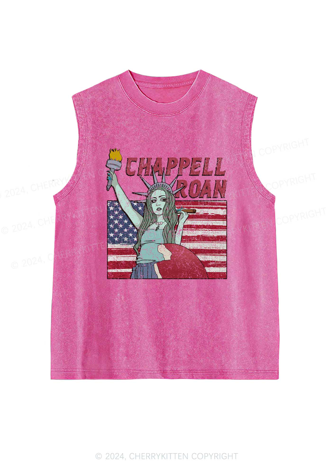 CR Statue Y2K Washed Tank Cherrykitten
