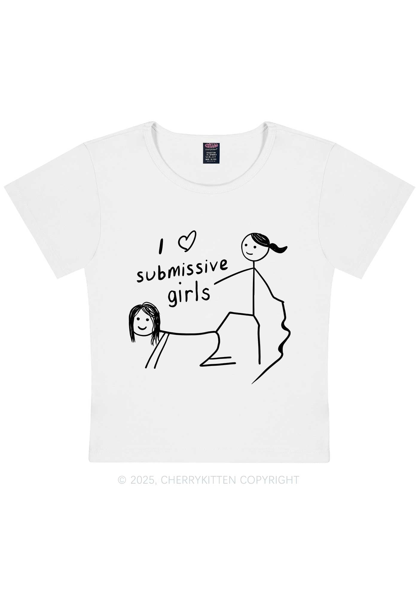 I Love S Girls Pride Y2K Baby Tee Cherrykitten