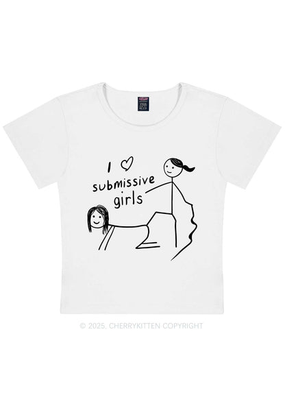 I Love S Girls Pride Y2K Baby Tee Cherrykitten