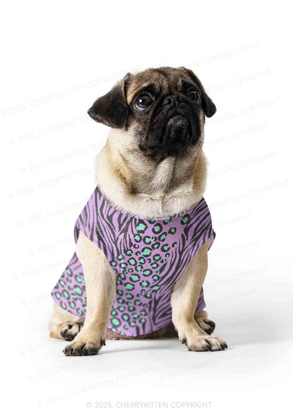 Lavender Zebra Y2K Pet Tank Top Cherrykitten