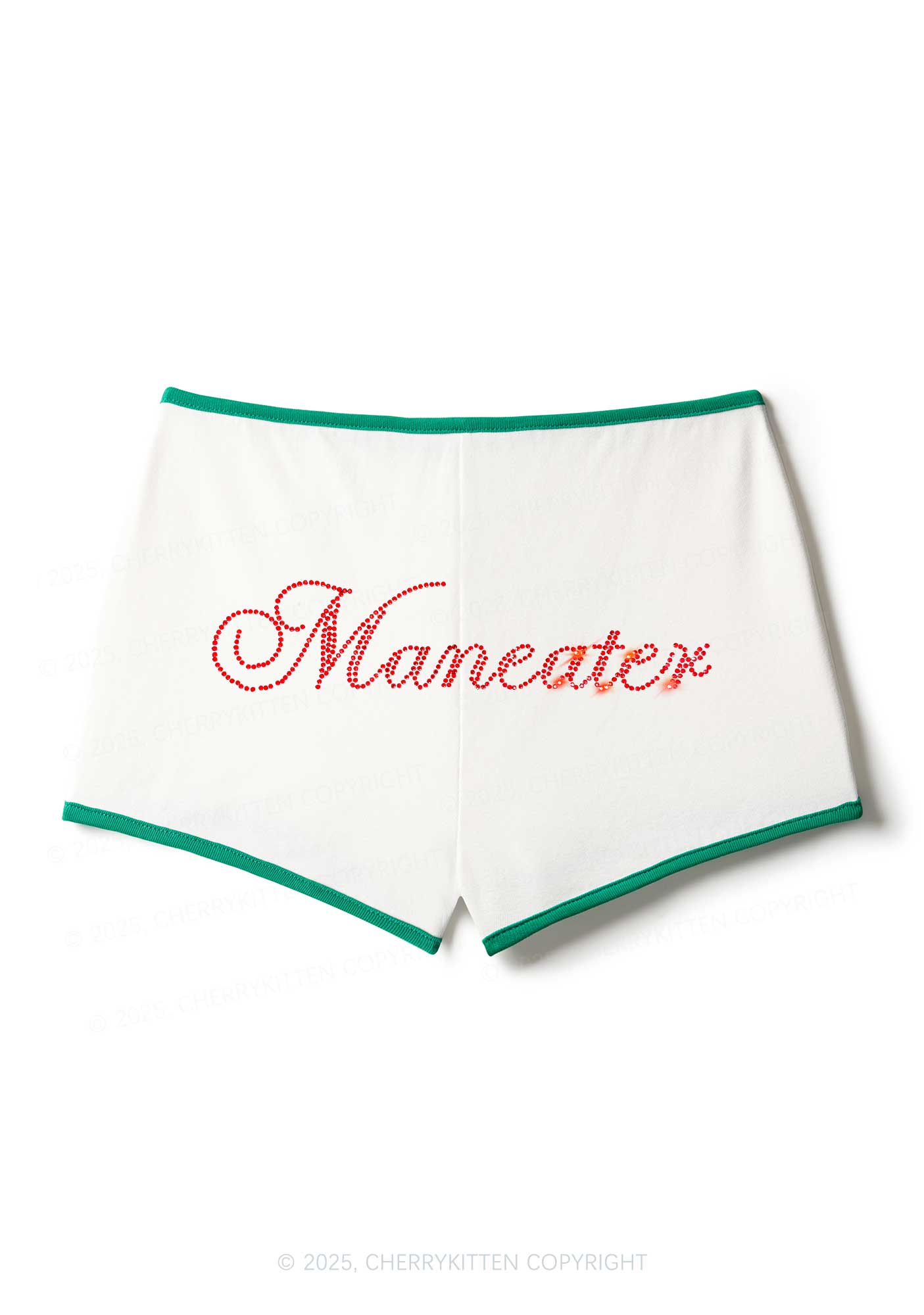 Rhinestone Maneater Y2K Booty Shorts Cherrykitten