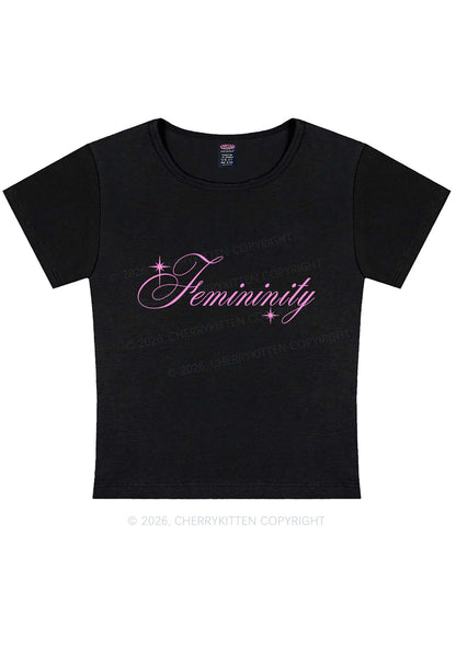 Femininity Pride Y2K Baby Tee Cherrykitten
