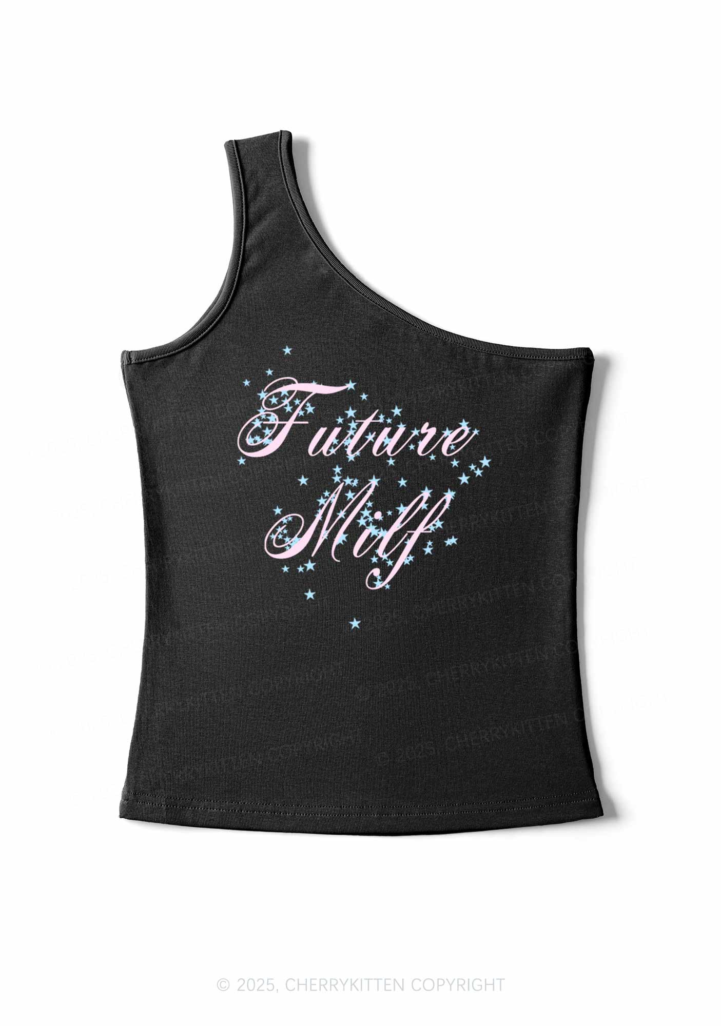 Future Mxxf Y2K One Shoulder Tank Top Cherrykitten