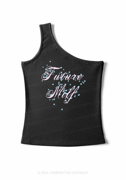 Future Mxxf Y2K One Shoulder Tank Top Cherrykitten