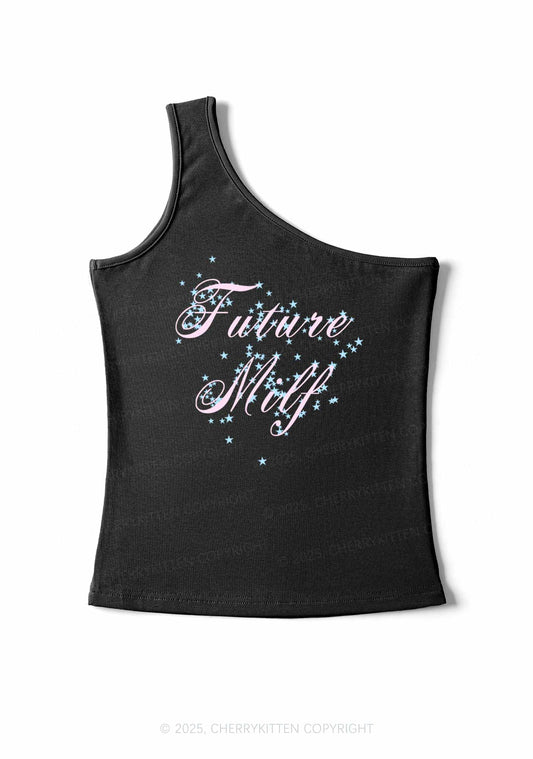 Future Mxxf Y2K One Shoulder Tank Top Cherrykitten