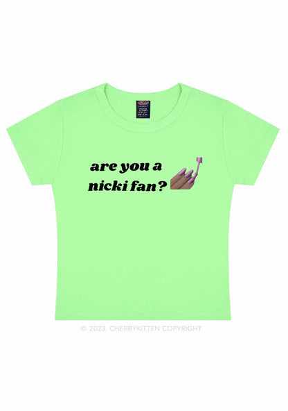 Are You Nicki Fan Y2K Baby Tee Cherrykitten