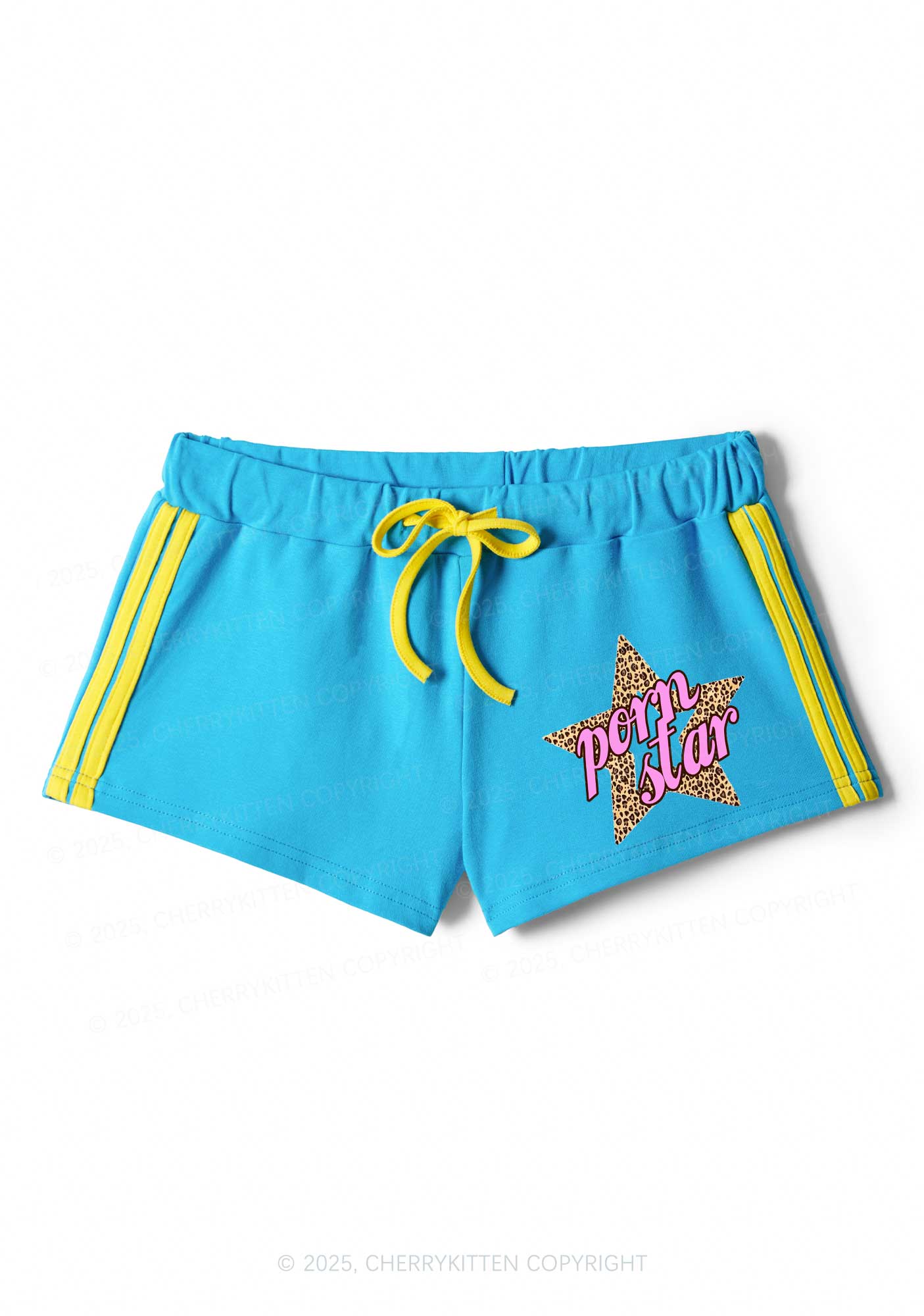 Pxrn Leopard Star Y2K Drawstring Mini Shorts Cherrykitten