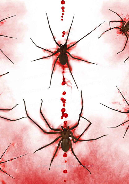 Halloween Blood Spiders Y2K Print Cami Crop Top Cherrykitten