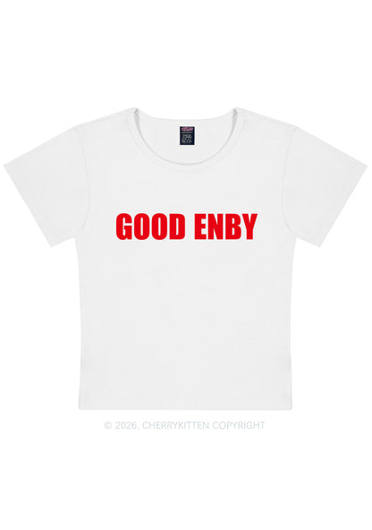 Good Enby Pride Y2K Baby Tee Cherrykitten
