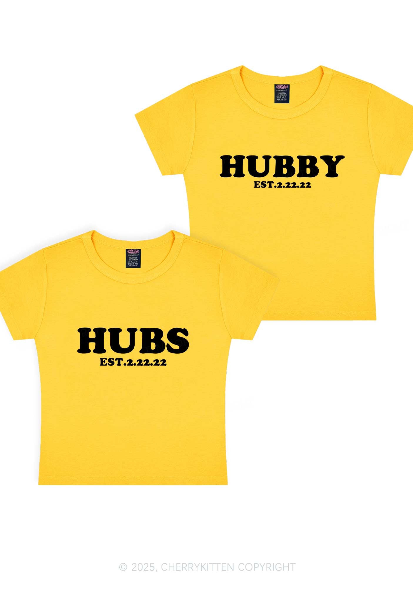 Hubs Hubby Y2K Valentine's Day Baby Tee Cherrykitten