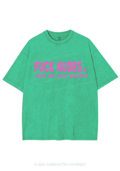 Fxxk Nxdes Y2K Shirts Washed Tee Cherrykitten