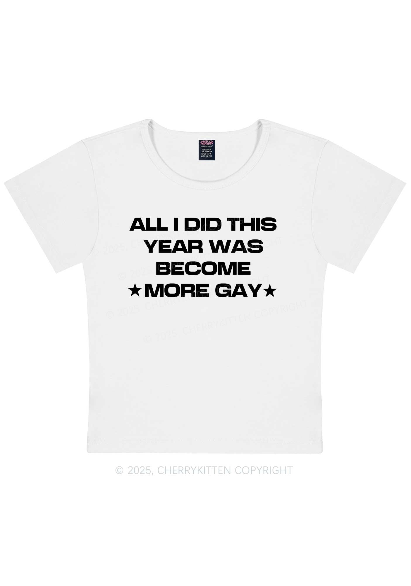 Become More Gay Pride Y2K Baby Tee Cherrykitten