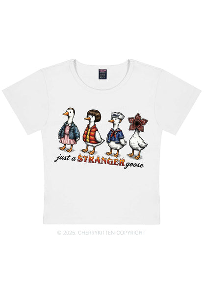 Just A Stranger Goose Y2K Baby Tee Cherrykitten