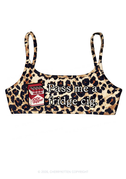Pass Me A Fridge Cig Red Drinks Y2K Super Crop Cami Cherrykitten