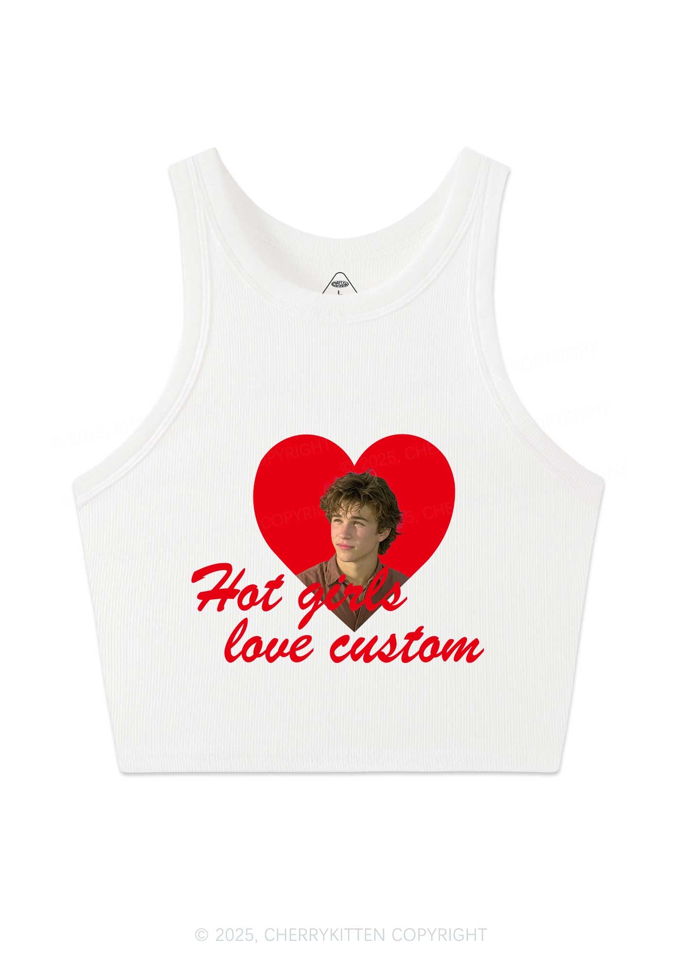 Hot Girl Custom Love Y2K Crop Tank Top Cherrykitten