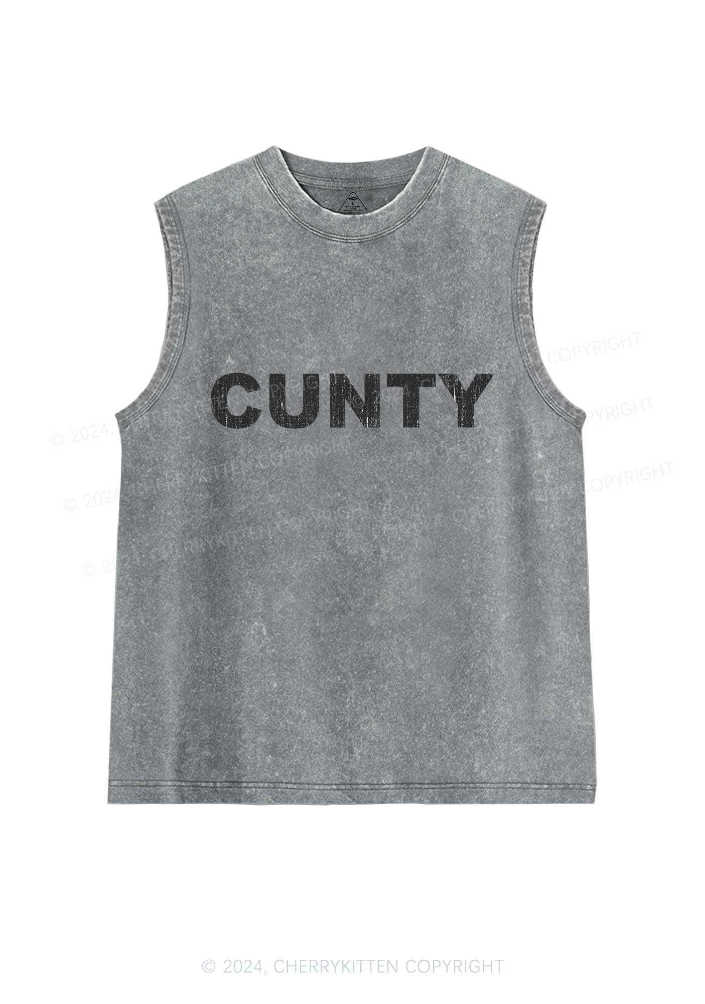 Cunty Y2K Washed Tank Cherrykitten