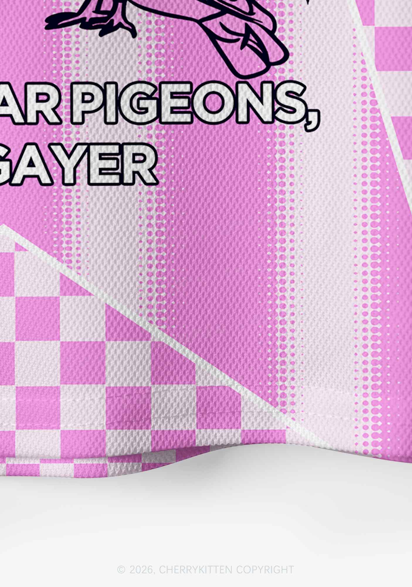 Gay Pigeons Pride Y2K Crop Sport Jersey Shirts Cherrykitten