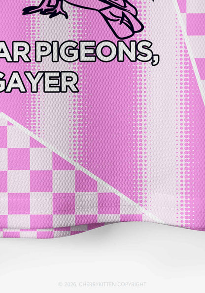 Gay Pigeons Pride Y2K Crop Sport Jersey Shirts Cherrykitten