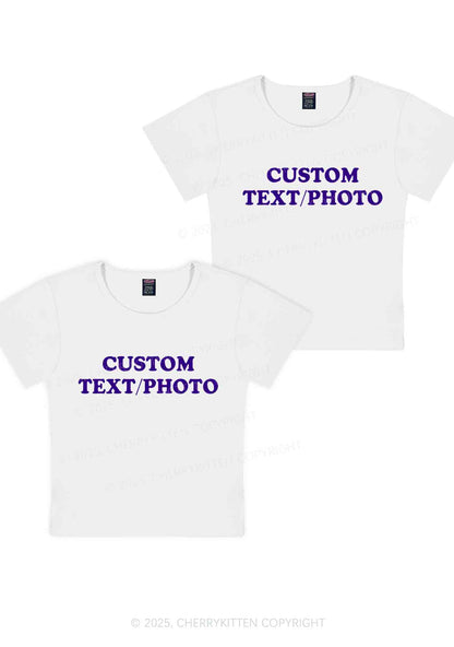 Custom Text Y2K Valentine's Day Baby Tee Cherrykitten