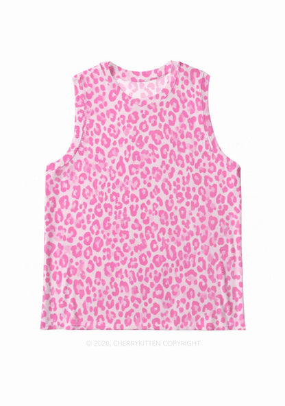 Pink Leopard Y2K Mesh Muscle Tank Cherrykitten