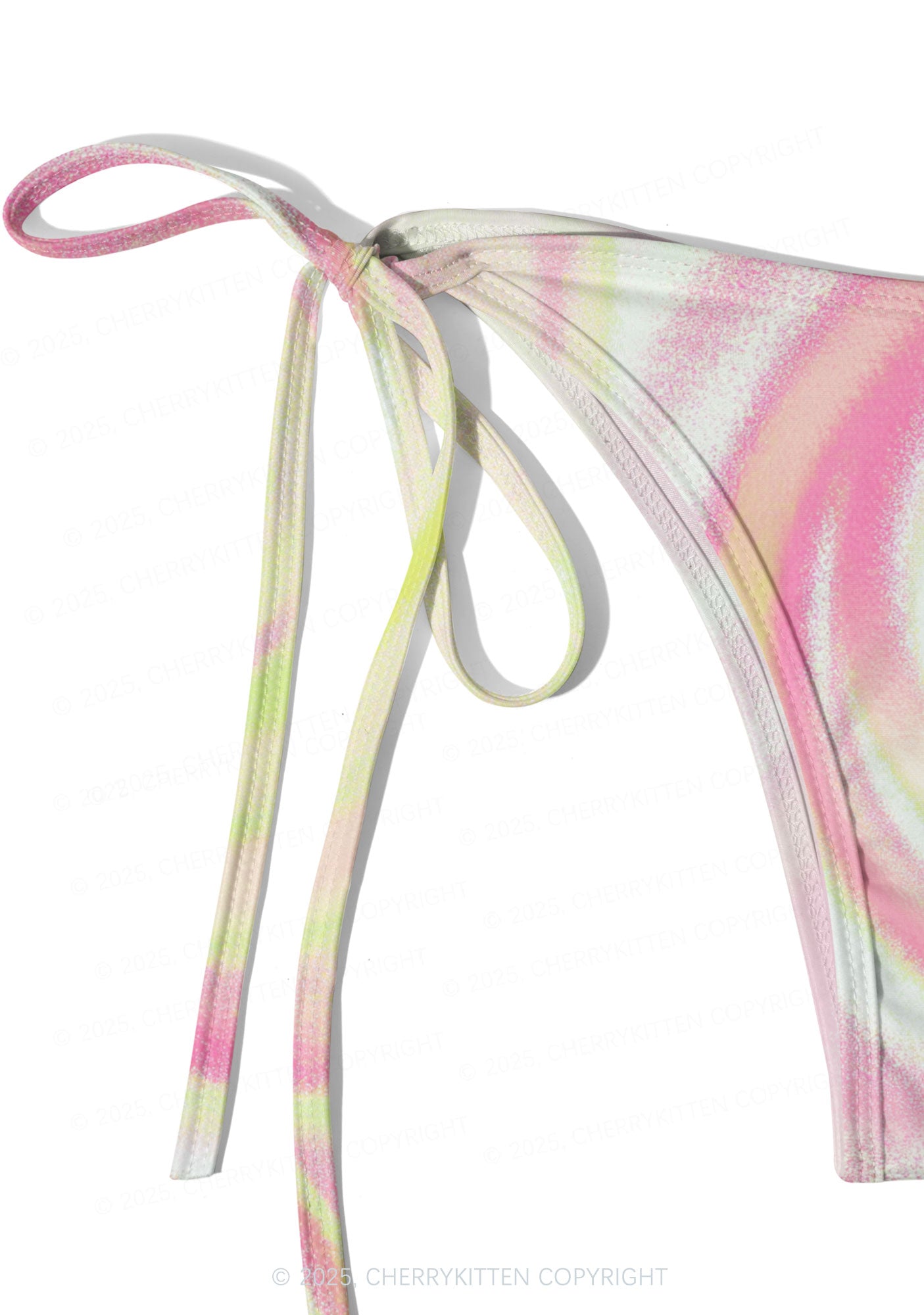 Pink Swirl Y2K Print Bikini Set Cherrykitten